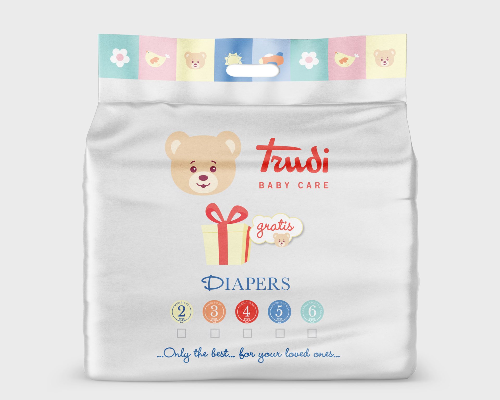 Trudi Baby Care paket plenic Mini (3-6 kg), 54 plenic