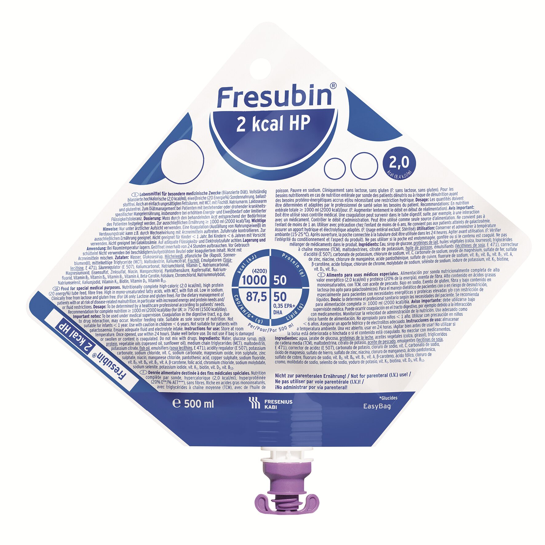 Fresubin 2 kcal HP EasyBag vrečka, 500 ml