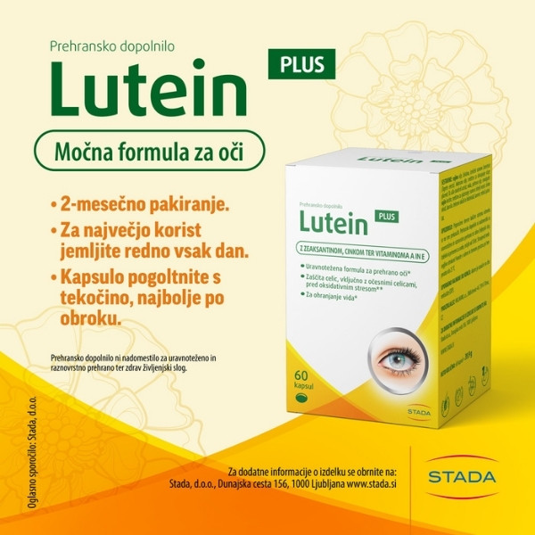 Lutein Plus mehke kapsule, 60 kapsul