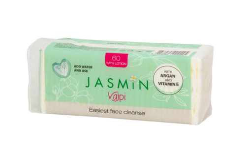 Jasmin Vajpi Make up 2v1 bombažne blazinice z losjonom iz argana in vitamina E, 60 blazinic