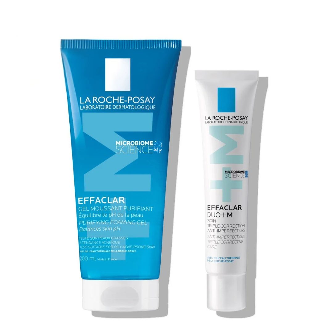 LRP Effaclar protokol za kožo nagnjeno k aknam in nepravilnostim (čiščenje in nega) – peneči gel in gel krema (200 ml + 40 ml)