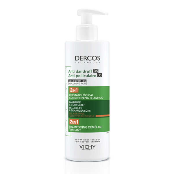 Vichy Dercos DS 2v1 dermokozmetični šampon in balzam proti prhljaju, 390 ml