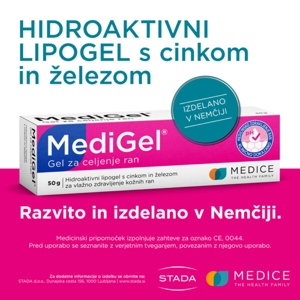 MediGel gel za celjenje ran, 50 g