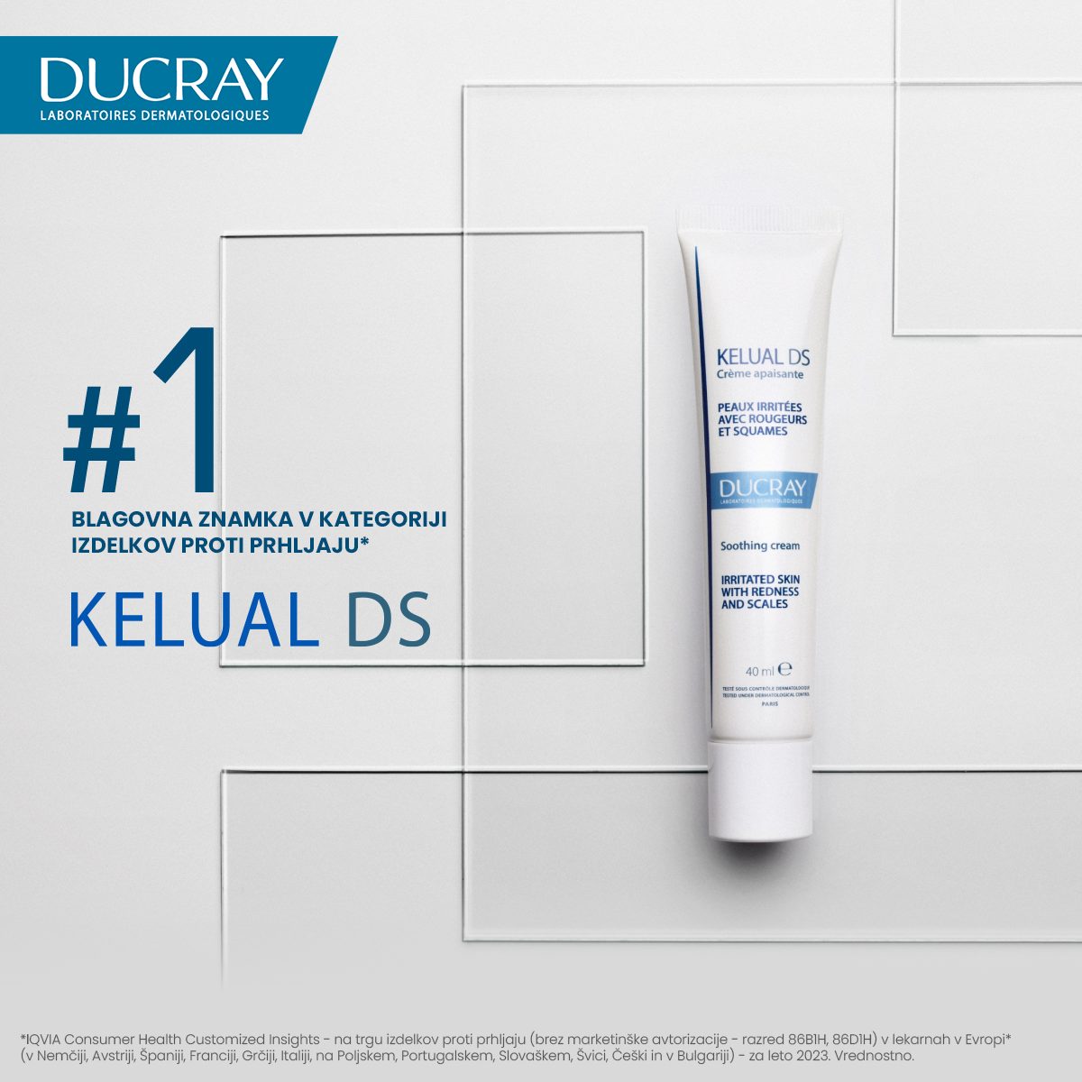 Ducray Kelual DS pomirjujoča krema, 40 ml