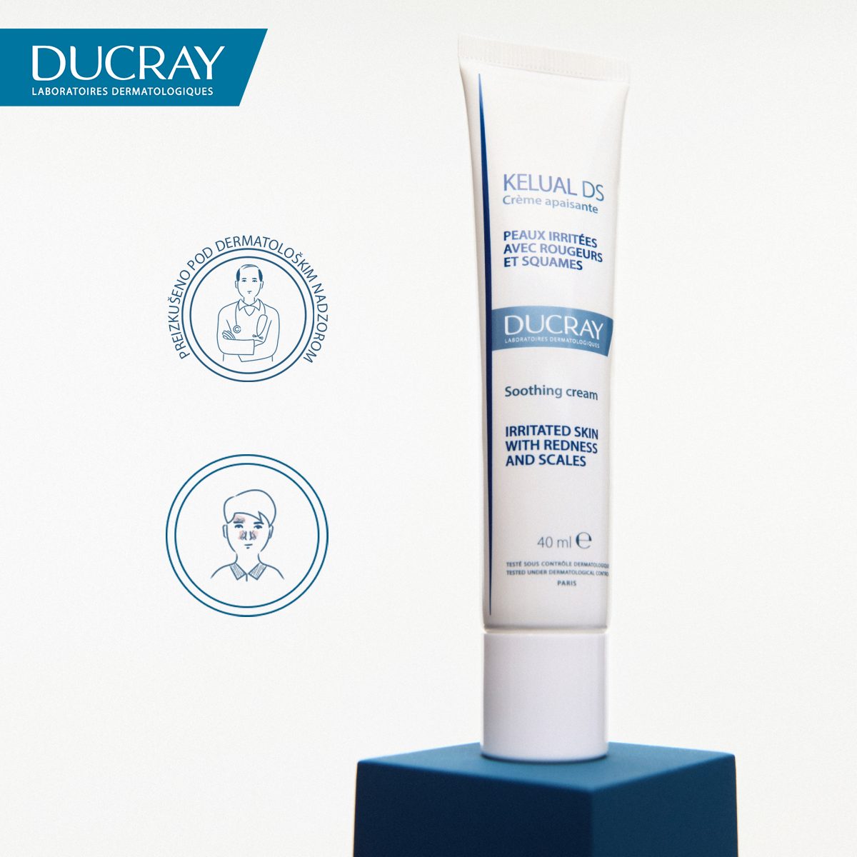 Ducray Kelual DS pomirjujoča krema, 40 ml