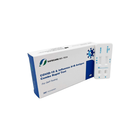 Safecare Covid-19 & Influenza A+B Antigen Combo Rapid test, 1 test