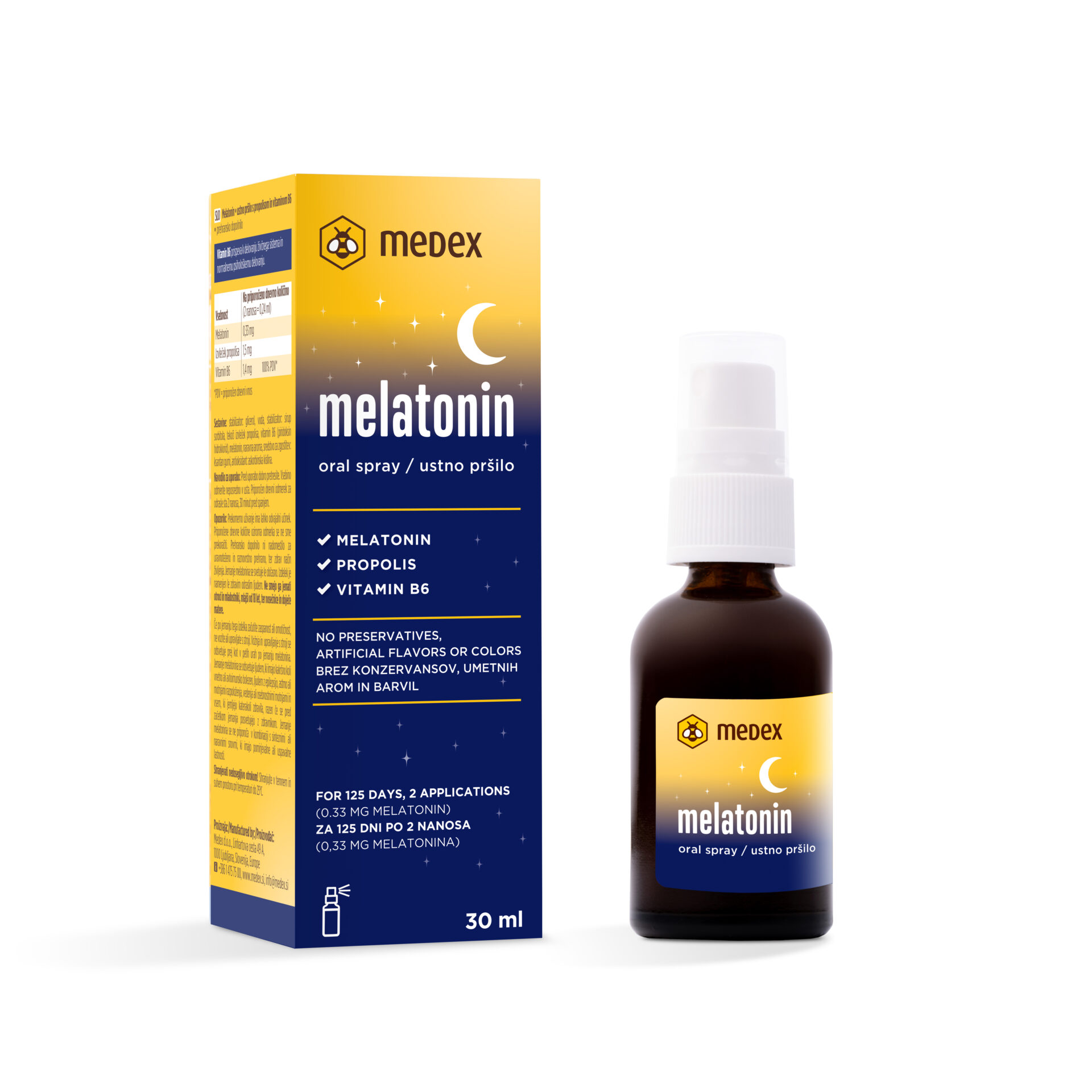 Medex Melatonin ustno pršilo, 30 ml