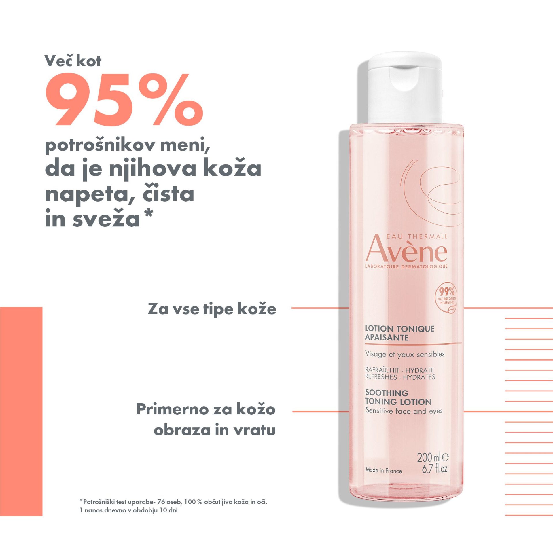 Avène Pomirjujoči tonizirajoči losjon, 200 ml