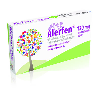Alerfen 120 mg filmsko obložene tablete, 10 tablet