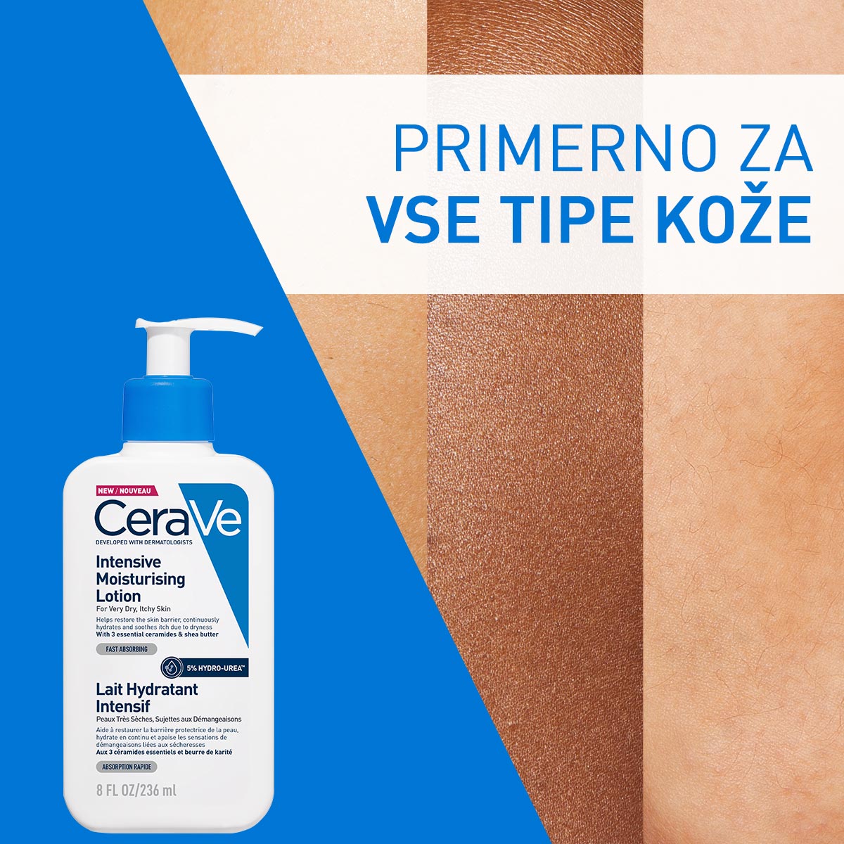 CeraVe Intenzivni vlažilni losjon za suho in zelo suho kožo s hydro-ureo, 236 ml