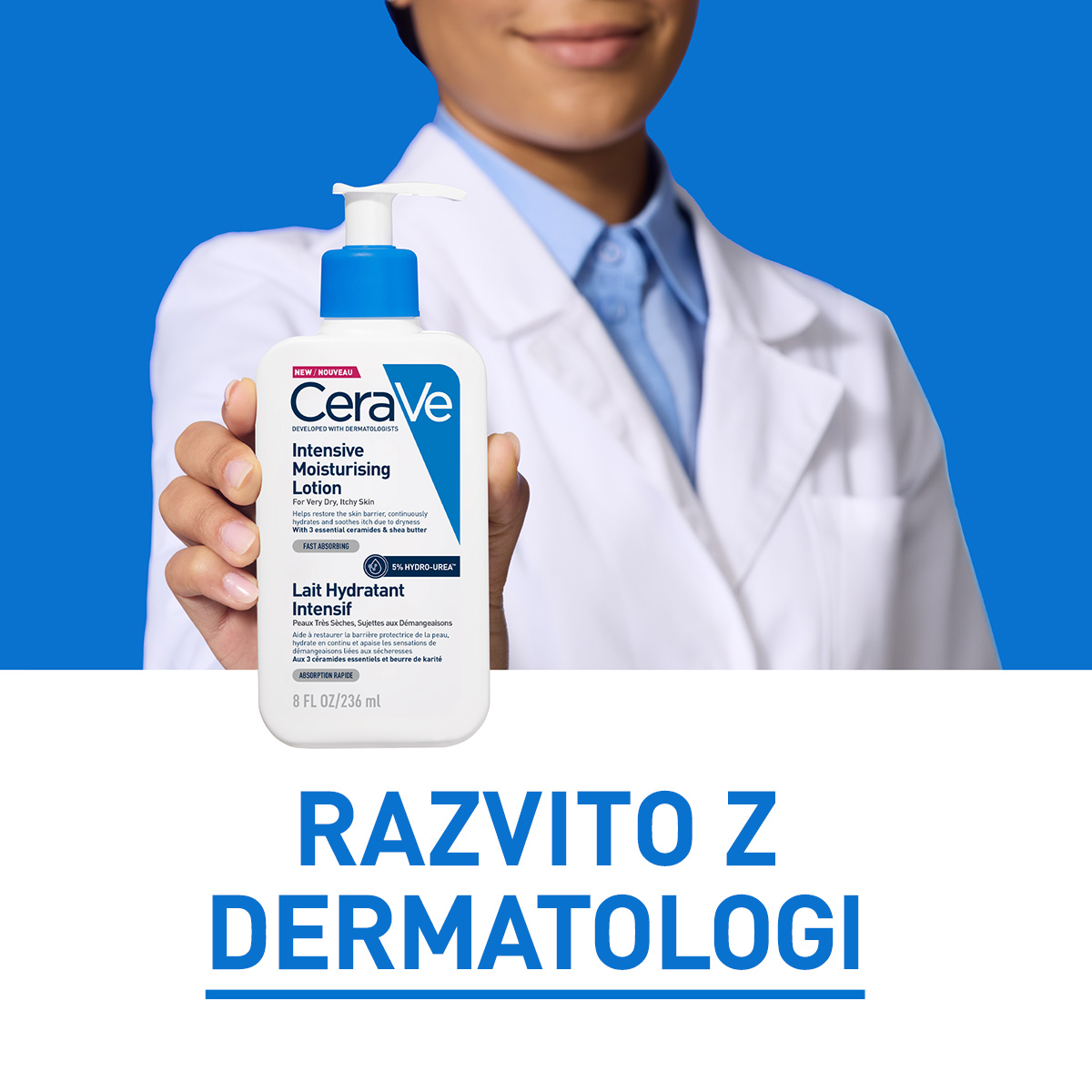 CeraVe Intenzivni vlažilni losjon za suho in zelo suho kožo s hydro-ureo, 236 ml