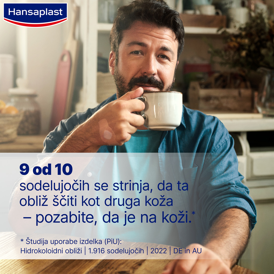 Hansaplast zaščitni hidrokoloidni obliži – druga koža, 6 obližev