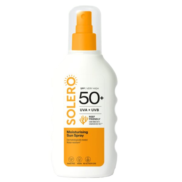Solero vlažilno pršilo za zaščito kože pred soncem ZF 50+, 200 ml