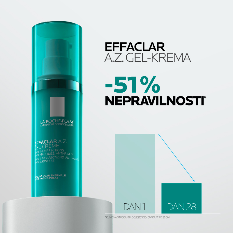 LRP Effaclar A.Z. gel krema proti nepravilnostim, 40 ml