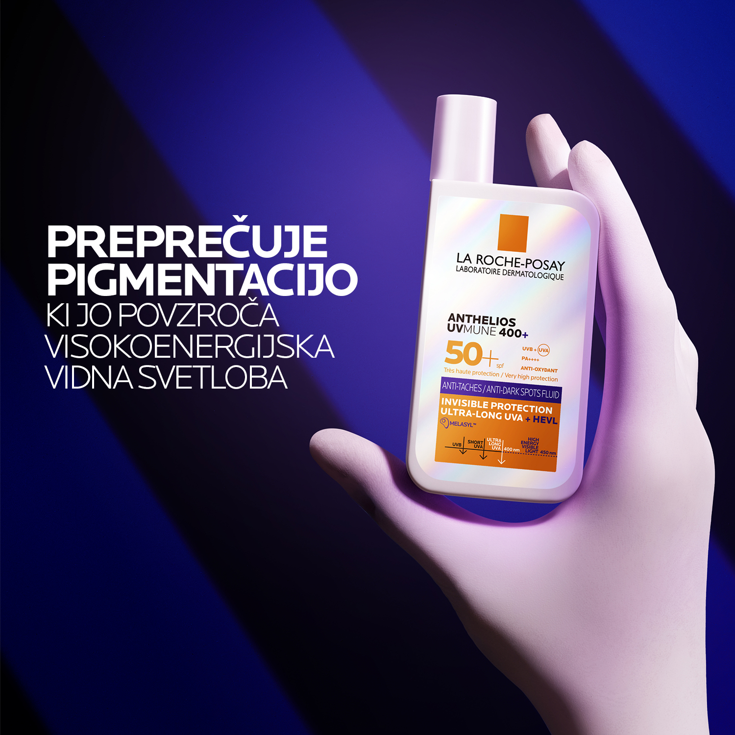 Anthelios UVMune 400 fluid proti temnim madežem ZF 50+ – La Roche-Posay, 50 ml