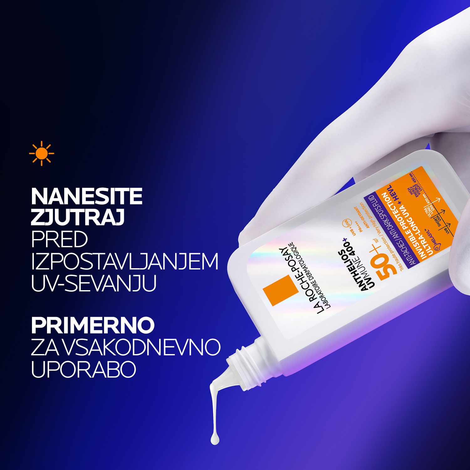 Anthelios UVMune 400 fluid proti temnim madežem ZF 50+ – La Roche-Posay, 50 ml