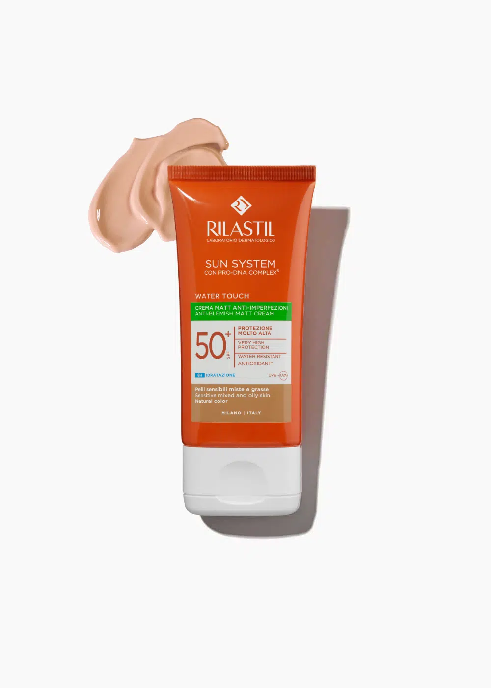 Rilastil SS Water Touch mat obarvana zaščitna krema ZF50+, 50 ml