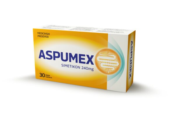 Aspumex simetikon 240 mg mehke kapsule, 30 kapsul