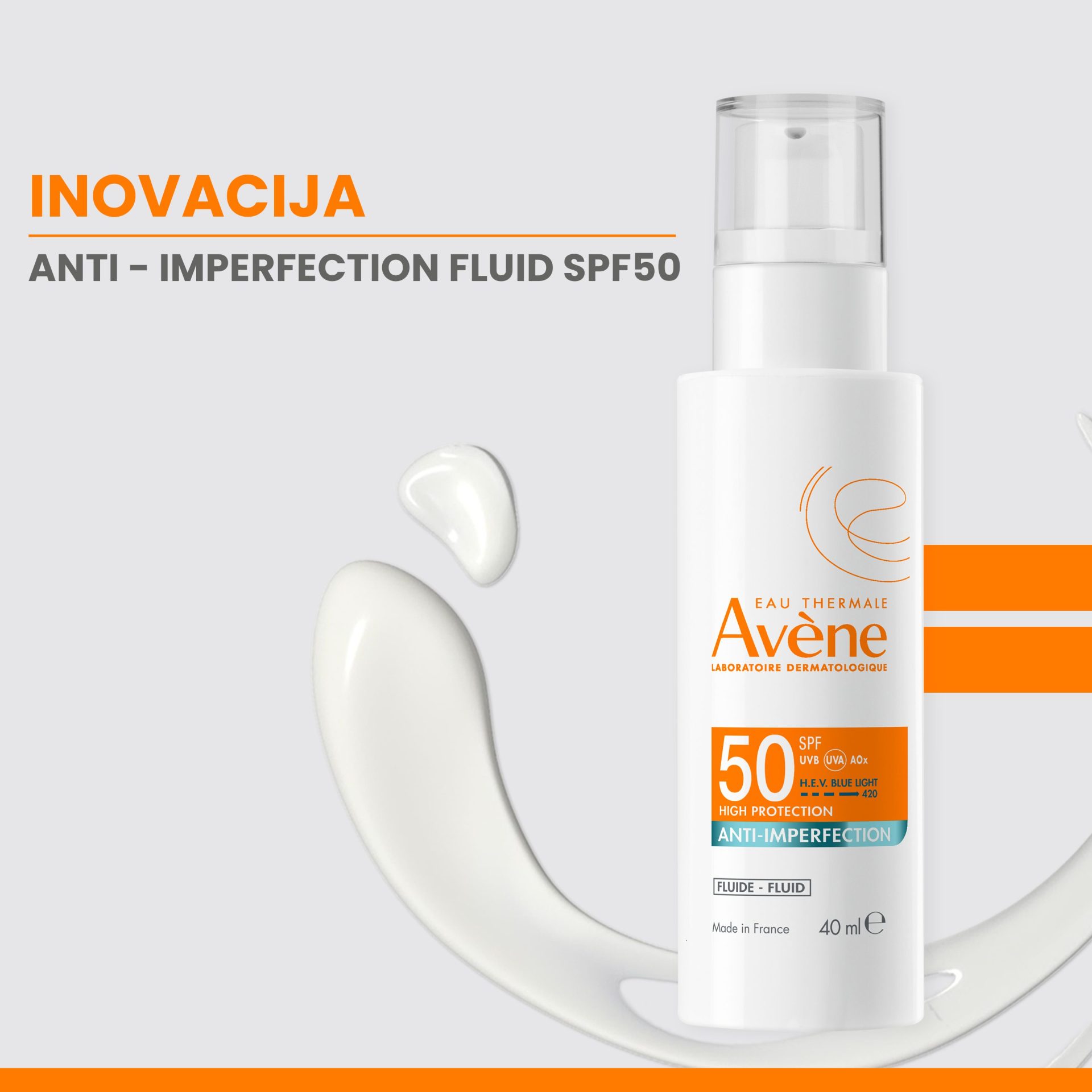 Avène visoka zaščita Anti-imperfection fluid ZF50, 40 ml