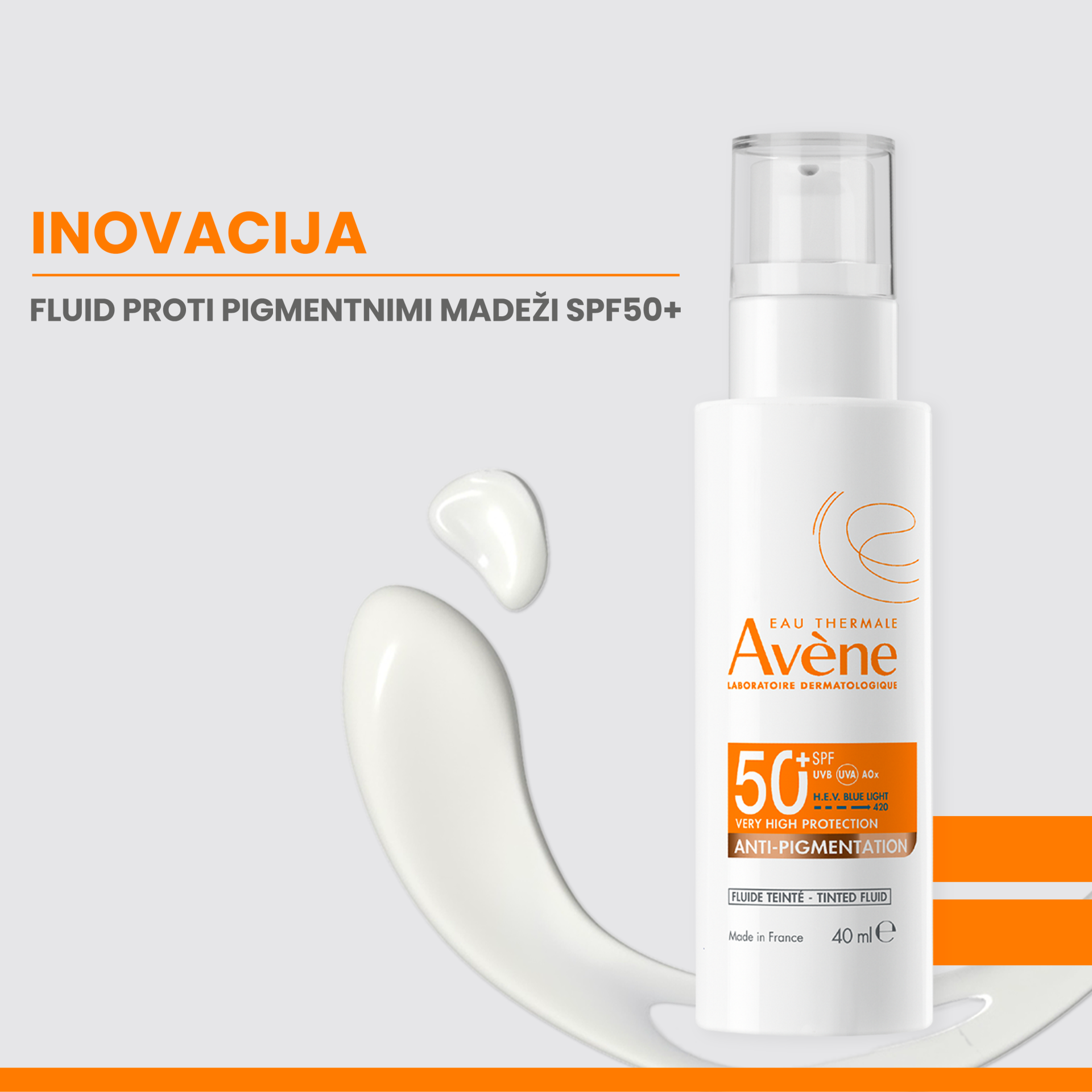 Avène Sun zelo visoka zaščita pred soncem anti-pigmentation obarvani fluid ZF50+, 40 ml