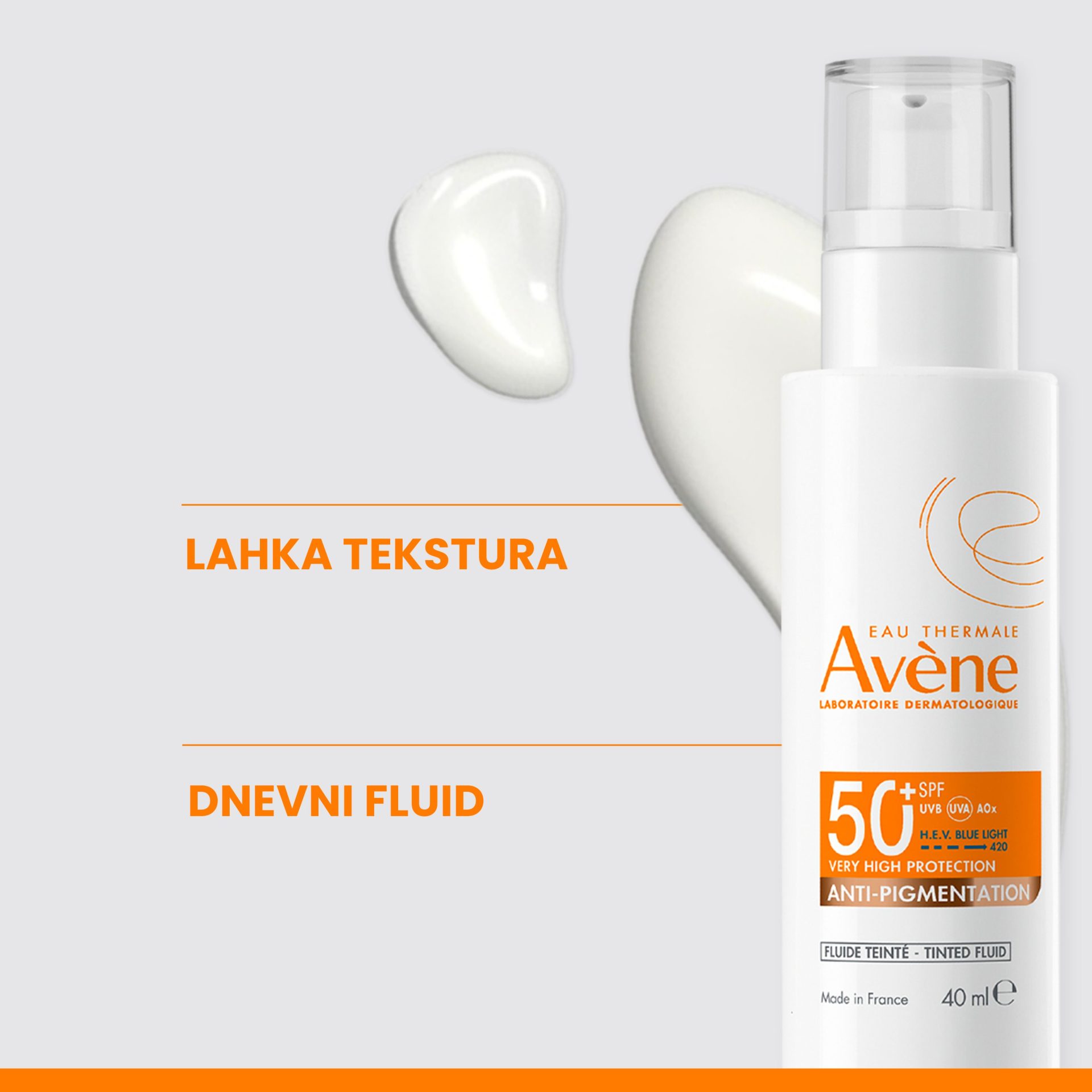 Avène Sun zelo visoka zaščita pred soncem anti-pigmentation obarvani fluid ZF50+, 40 ml