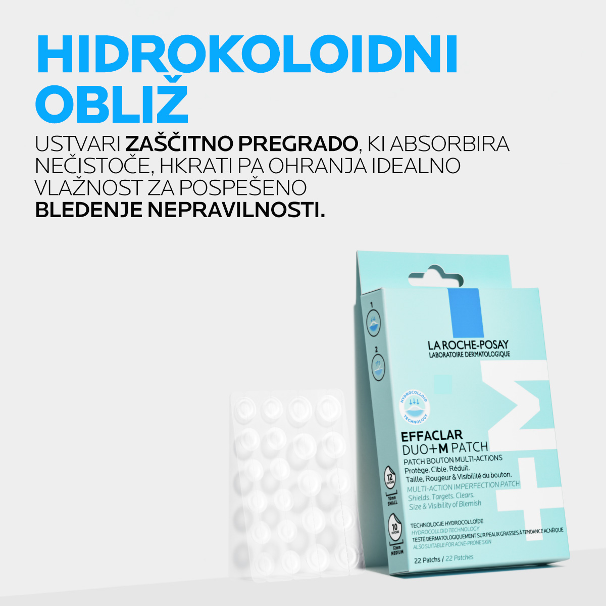 LRP Effaclar Duo+M večnamenski obliži proti nepravilnostim, 22 obližev