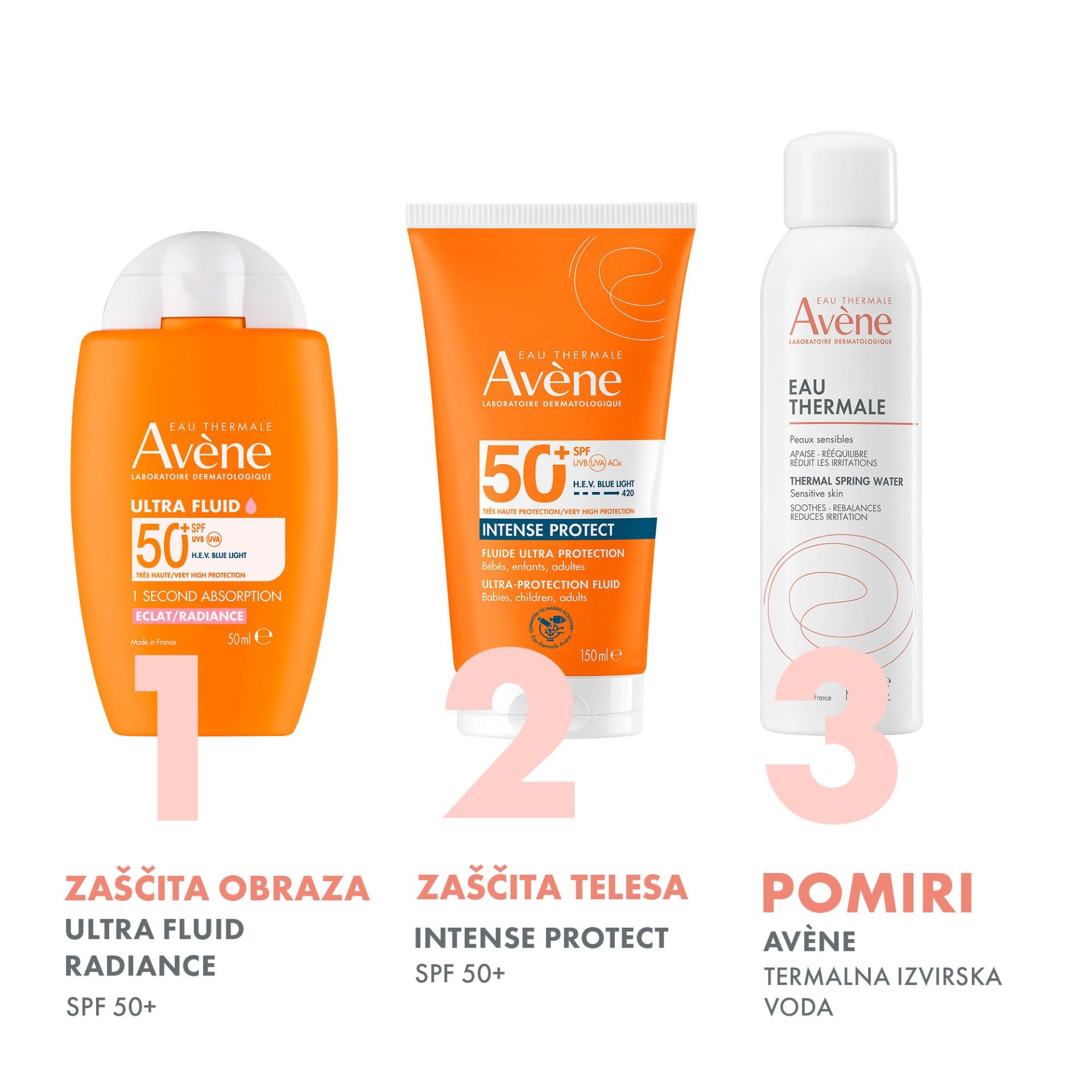 Avène Sun zelo visoka zaščita pred soncem ultra fluid radiance ZF50+, 50 ml
