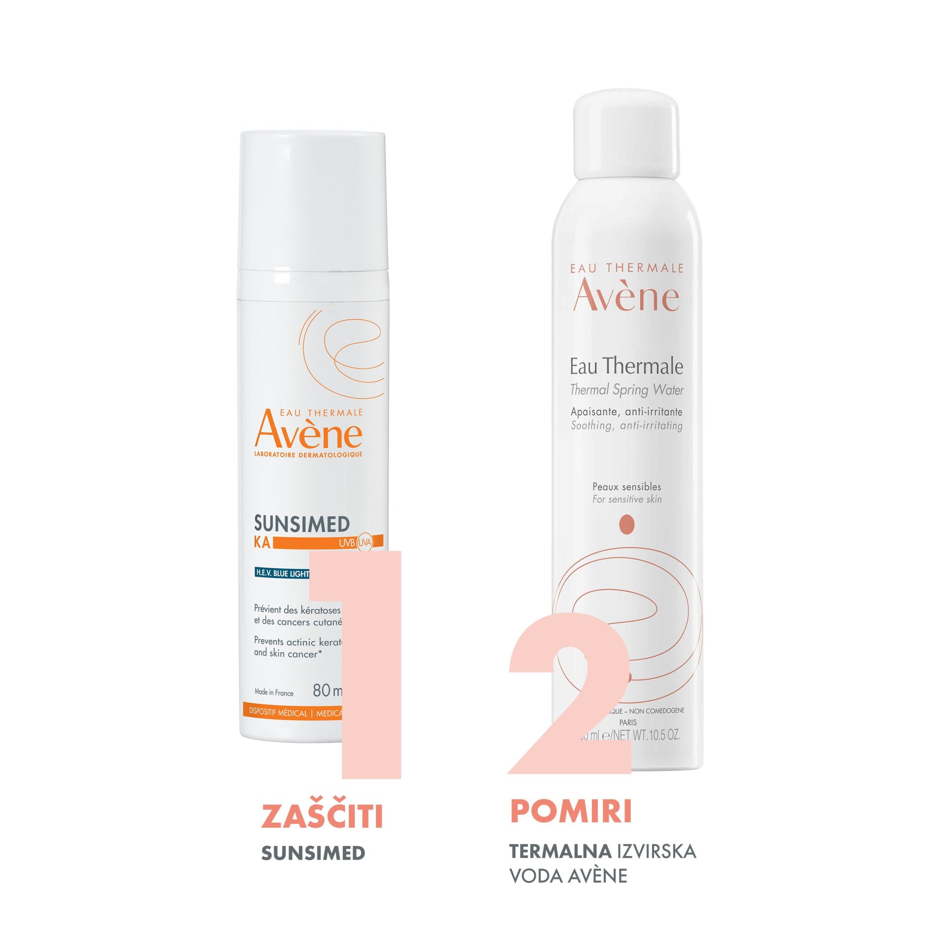 Avène SunsiMed KA medicinska zaščita pred soncem ZF50+, 80 ml