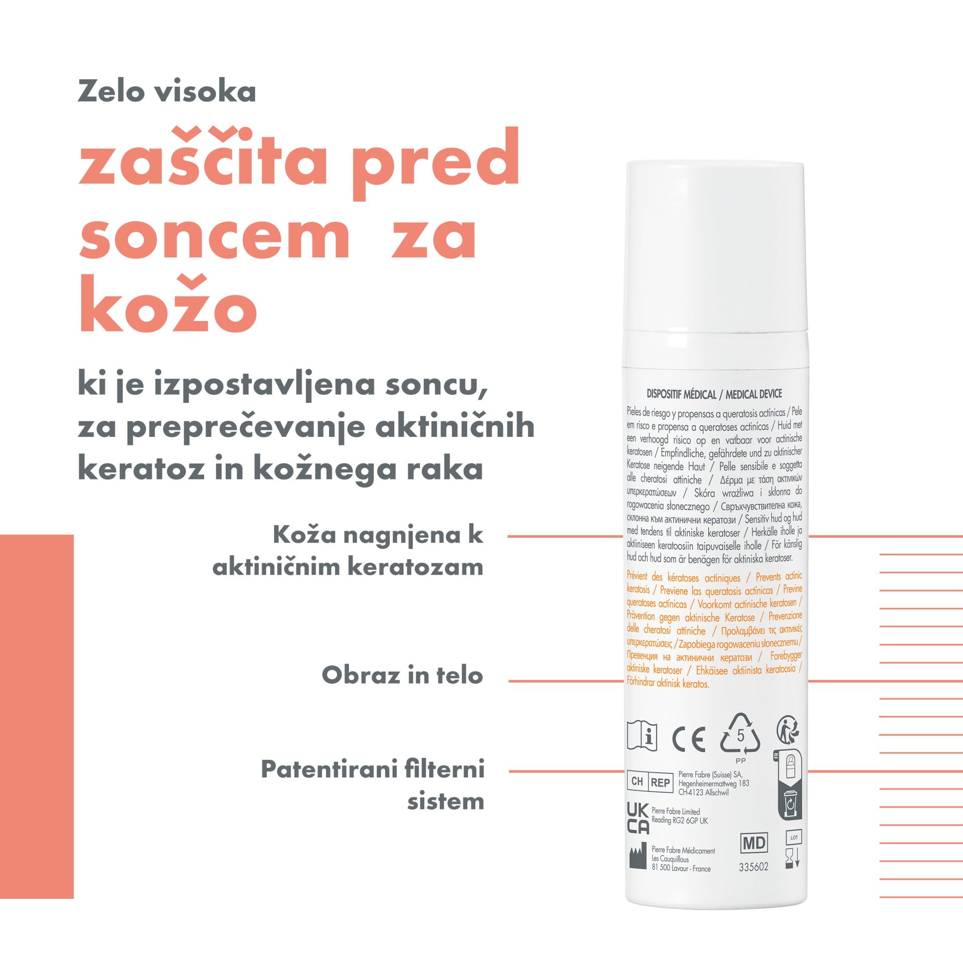 Avène SunsiMed KA medicinska zaščita pred soncem ZF50+, 80 ml