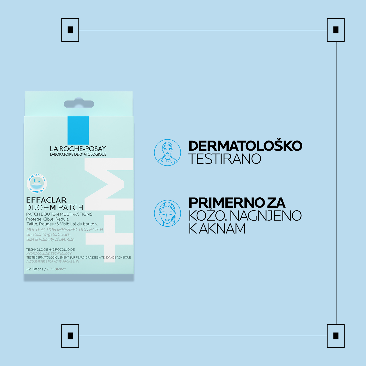 Effaclar Duo+M večnamenski obliži proti nepravilnostim – La Roche-Posay, 22 obližev