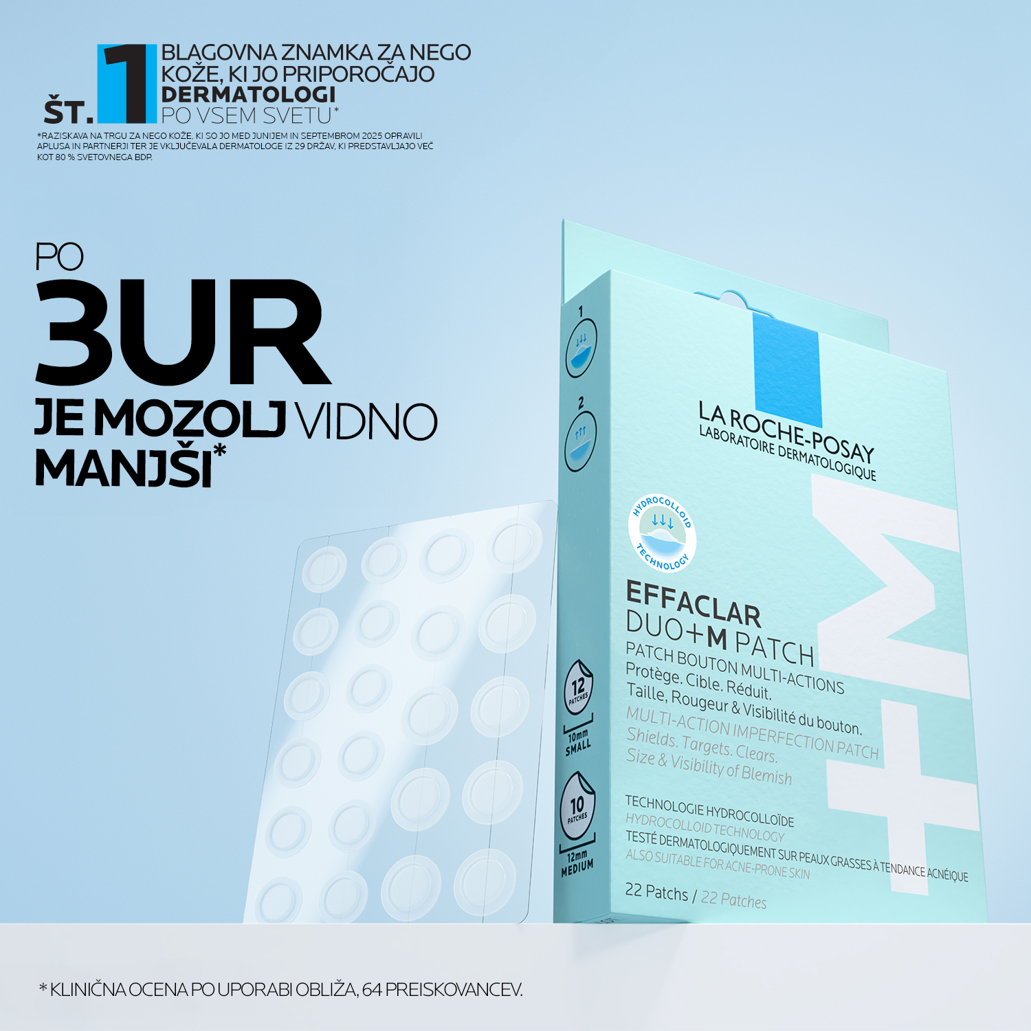 Effaclar Duo+M večnamenski obliži proti nepravilnostim – La Roche-Posay, 22 obližev