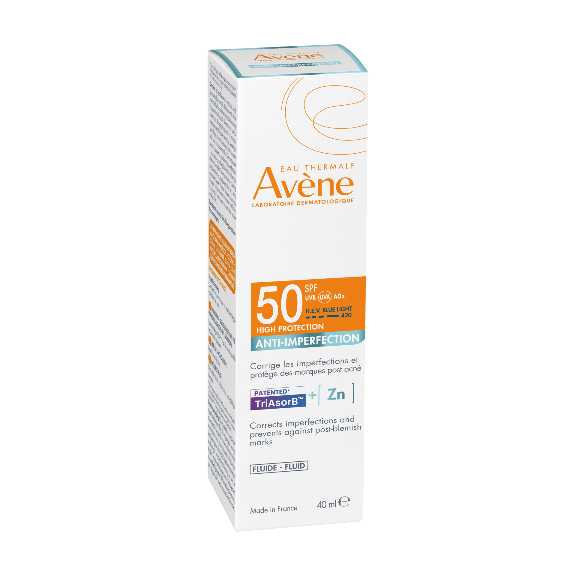 Avène visoka zaščita Anti-imperfection fluid ZF50, 40 ml