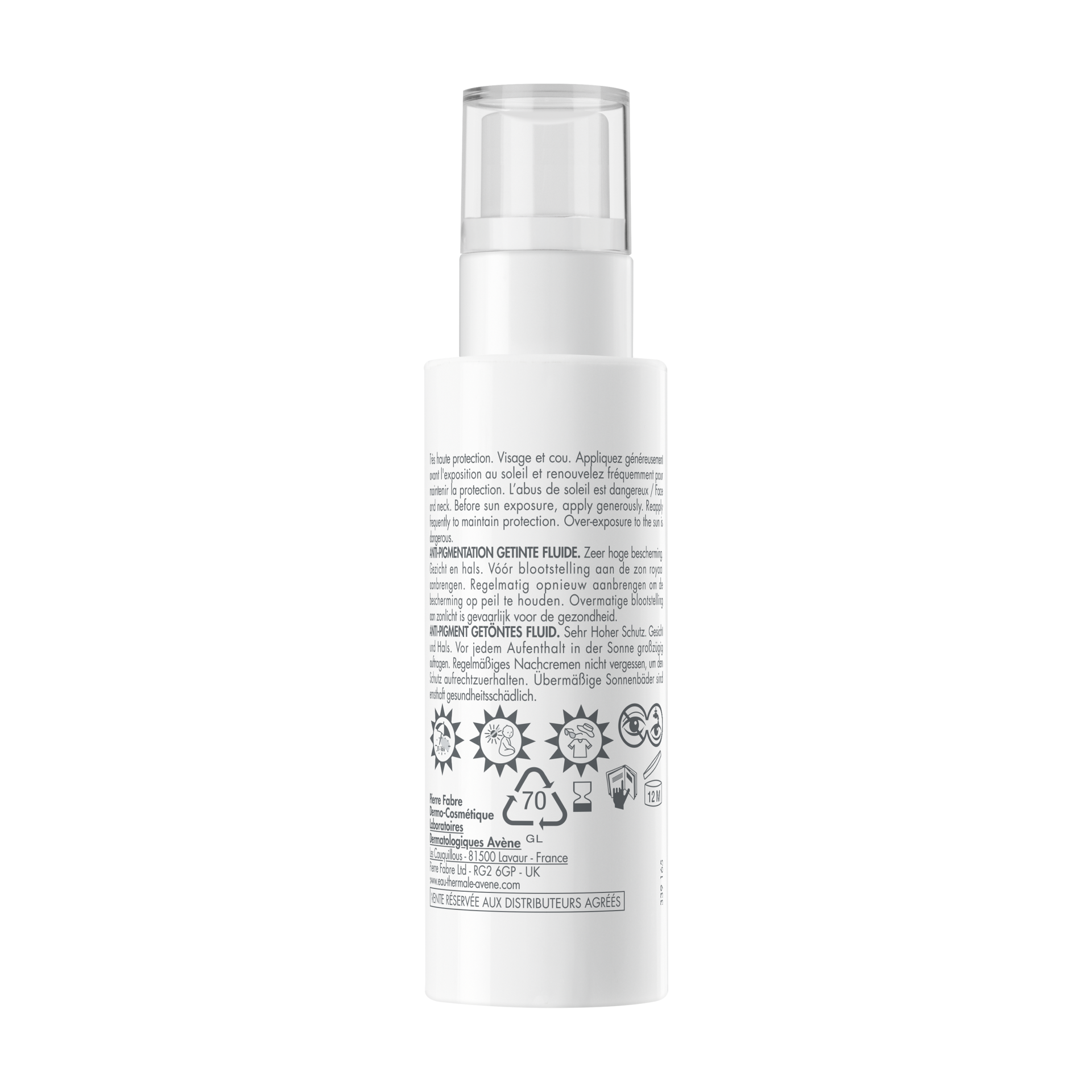 Avène Sun zelo visoka zaščita pred soncem anti-pigmentation obarvani fluid ZF50+, 40 ml