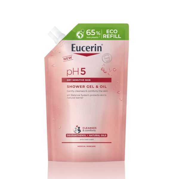 Eucerin pH5 oljni gel za prhanje – refill, 400 ml
