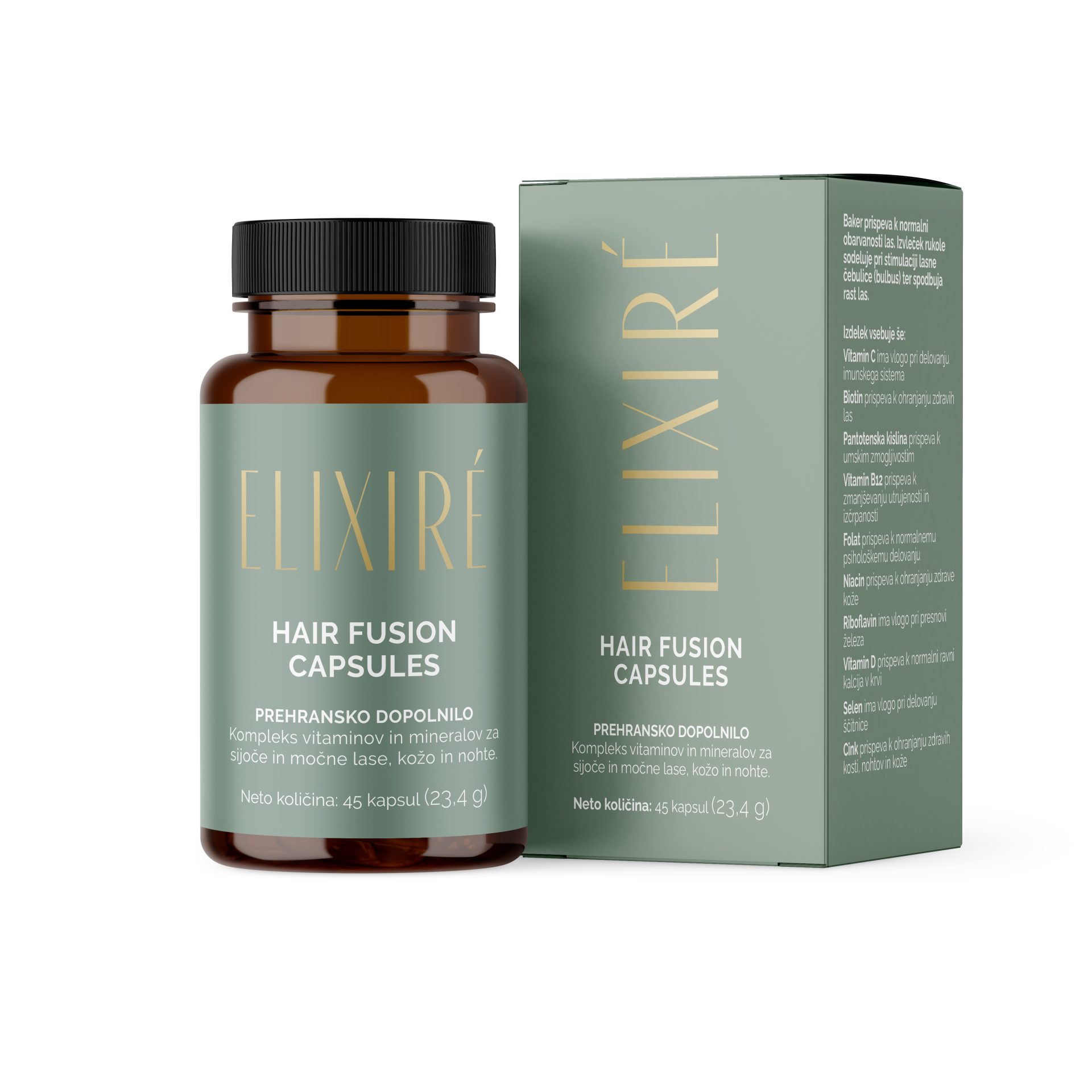 Elixire Hair Fusion kapsule, 45 kapsul