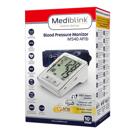 Mediblink M540 AFib nadlaktni merilnik krvnega tlaka