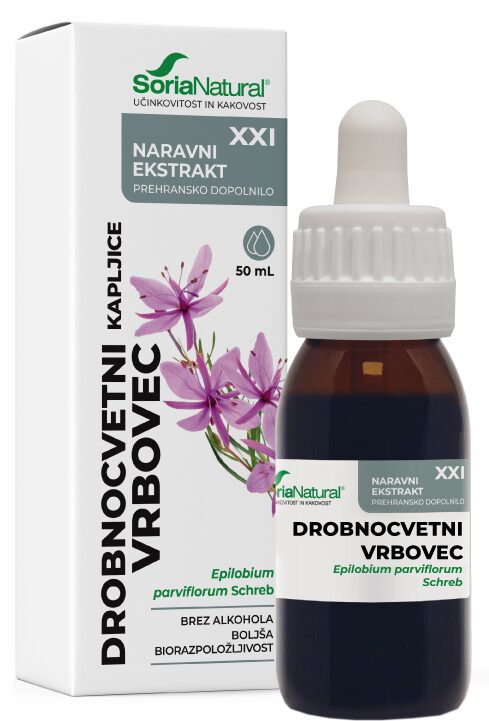 Soria Natural Vrbovec drobnocvetni brezalkoholne kapljice XXI, 50 ml