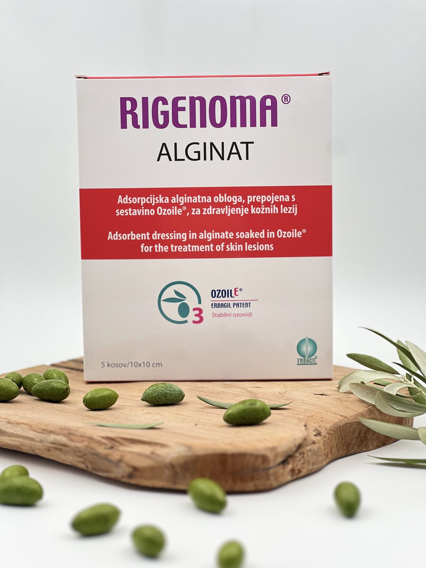 Rigenoma alginat obloga 10 x 10 cm, 5 oblog