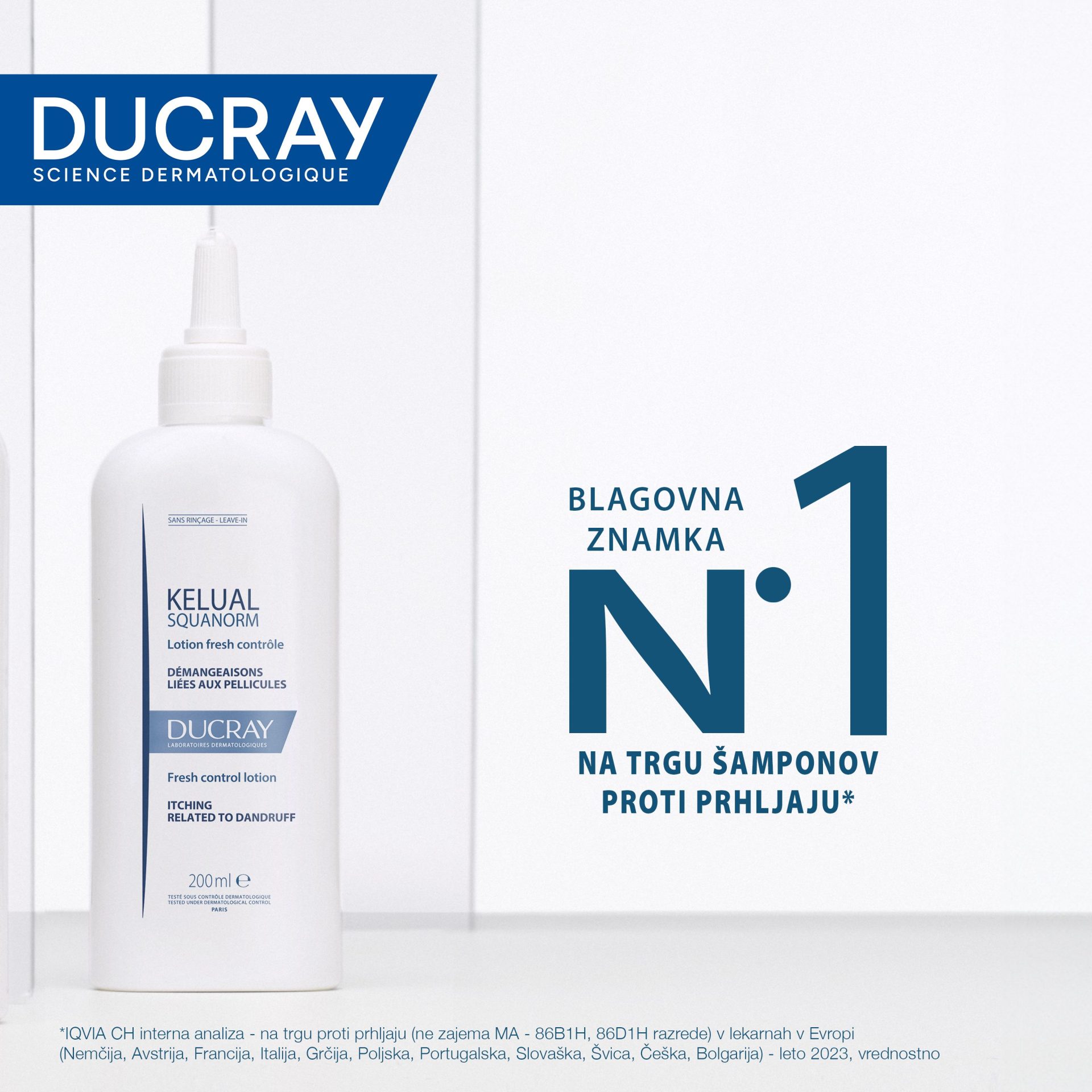 Ducray Kelual Squanorm losjon za kontrolo svežine, 200 ml