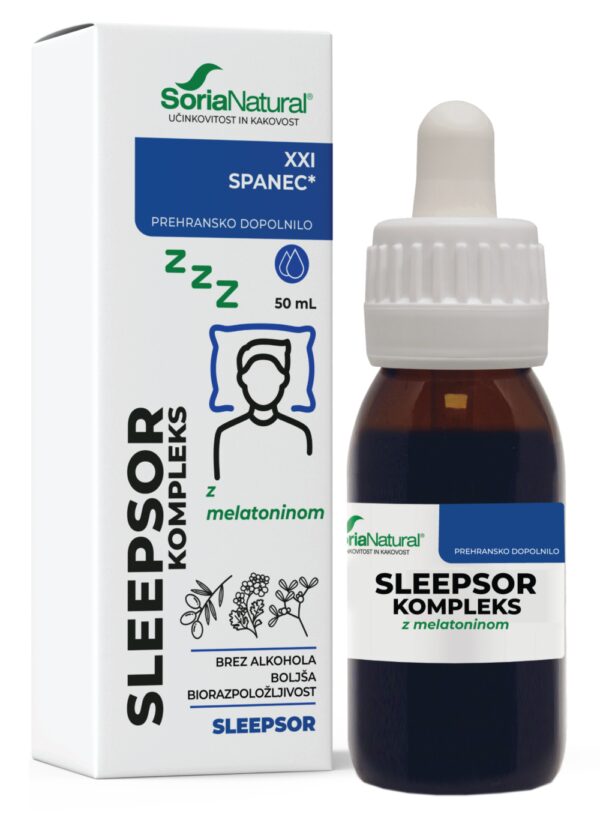 Soria Natural Sleepsor kompleks XXI brezalkoholne kapljice, 50 ml