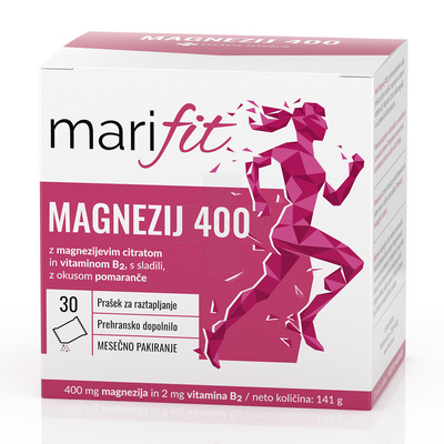 Marifit Magnezij 400 prašek, 30 vrečk