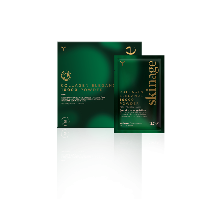 Yasenka Skinage Collagen Elegance 10000 prašek v vrečkah, 20 x 13,7 g