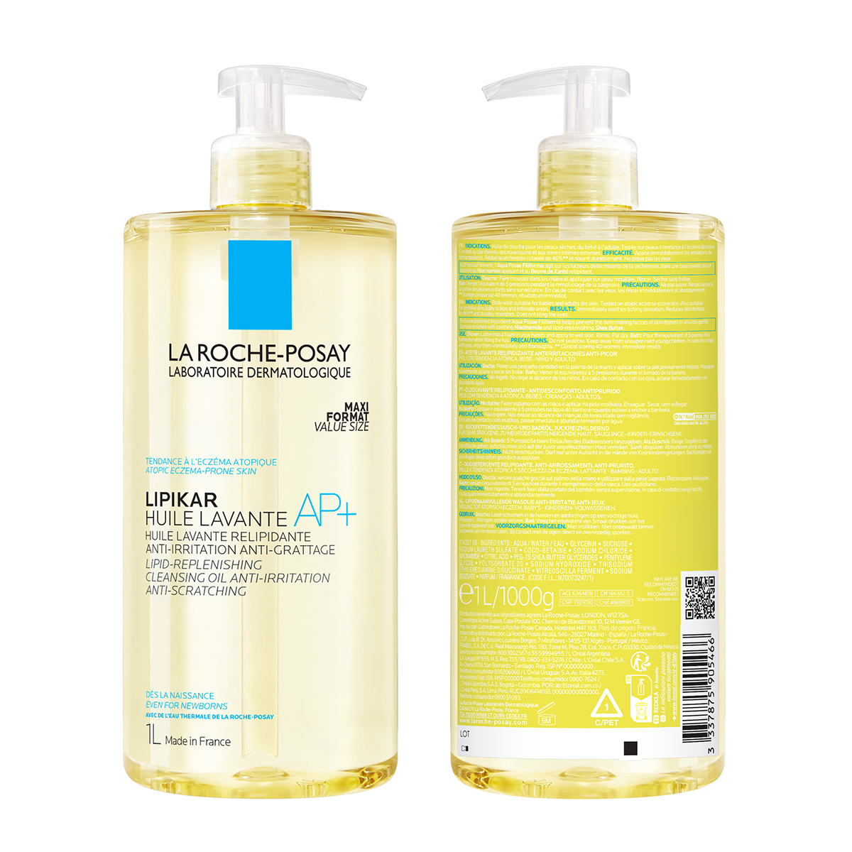 Lipikar Huile Lavante AP+ olje za umivanje zelo suhe in občutljive kože – La Roche-Posay, 1 l