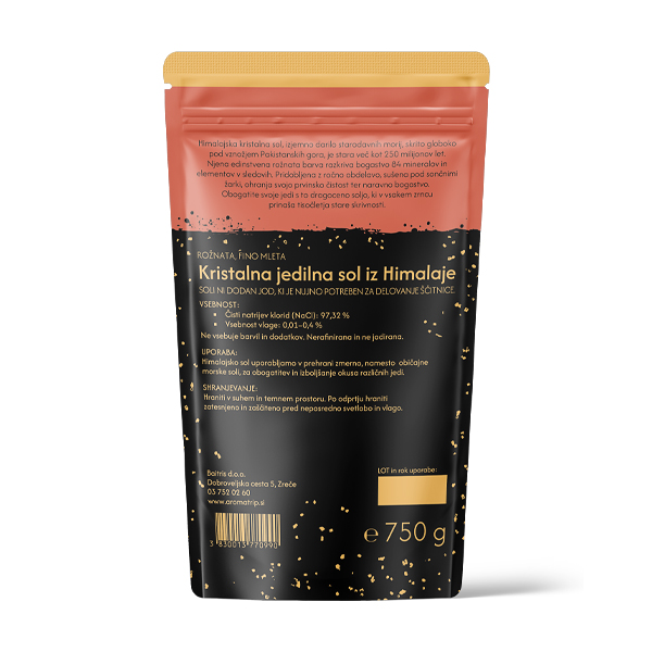 Aromatrip Foods Kristalna himalajska sol fino mleta, 750 g