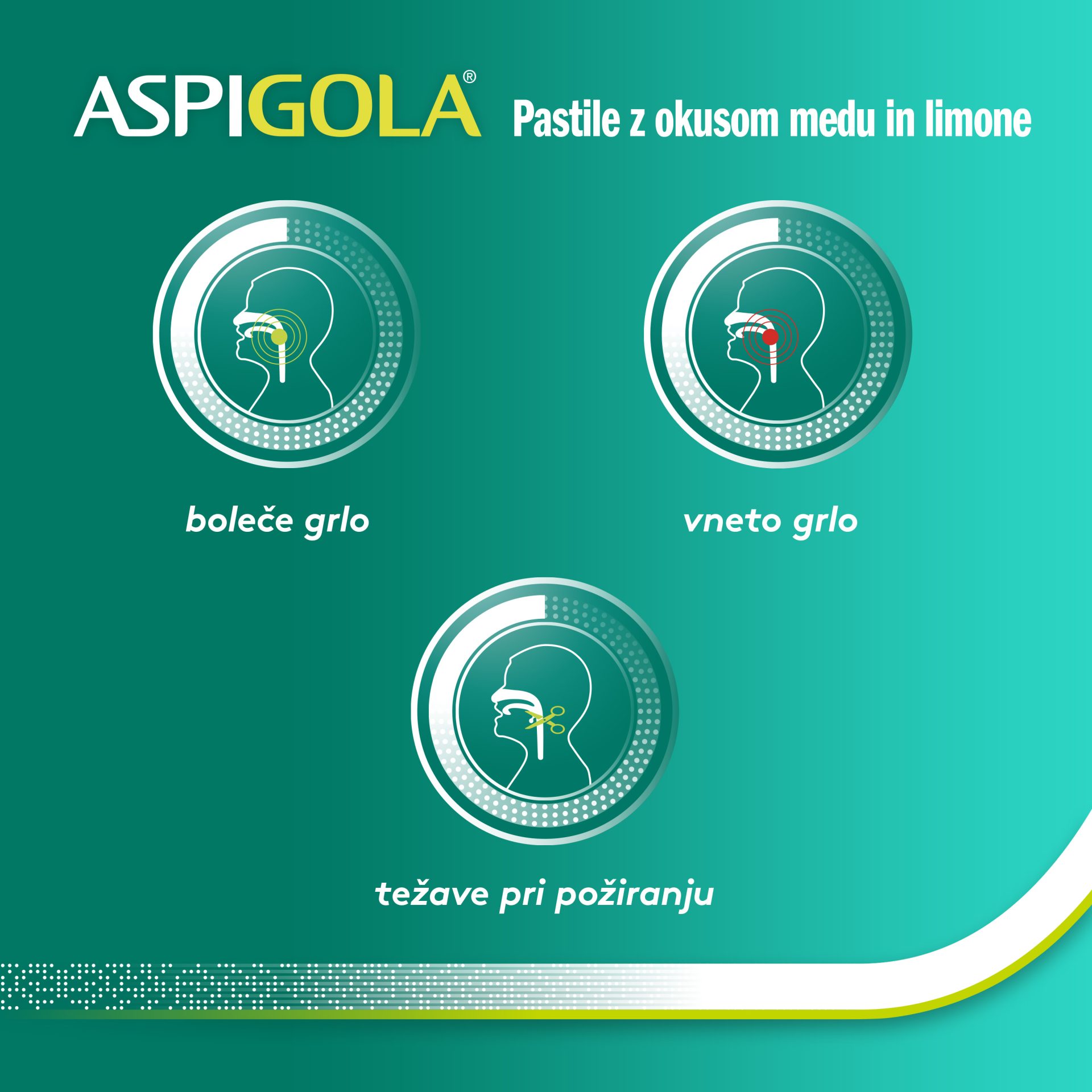 Aspigola 8,75 mg pastile z okusom medu in limone, 16 pastil