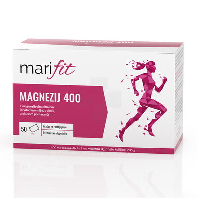 Marifit Magnezij 400 prašek, 50 vrečk