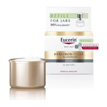 Eucerin Hyaluron-Filler + Elasticity nočna krema – refill, 50 ml