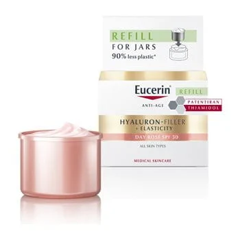 Eucerin Hyaluron-Filler + Elasticity Rosé dnevna krema ZF30 – refill, 50 ml