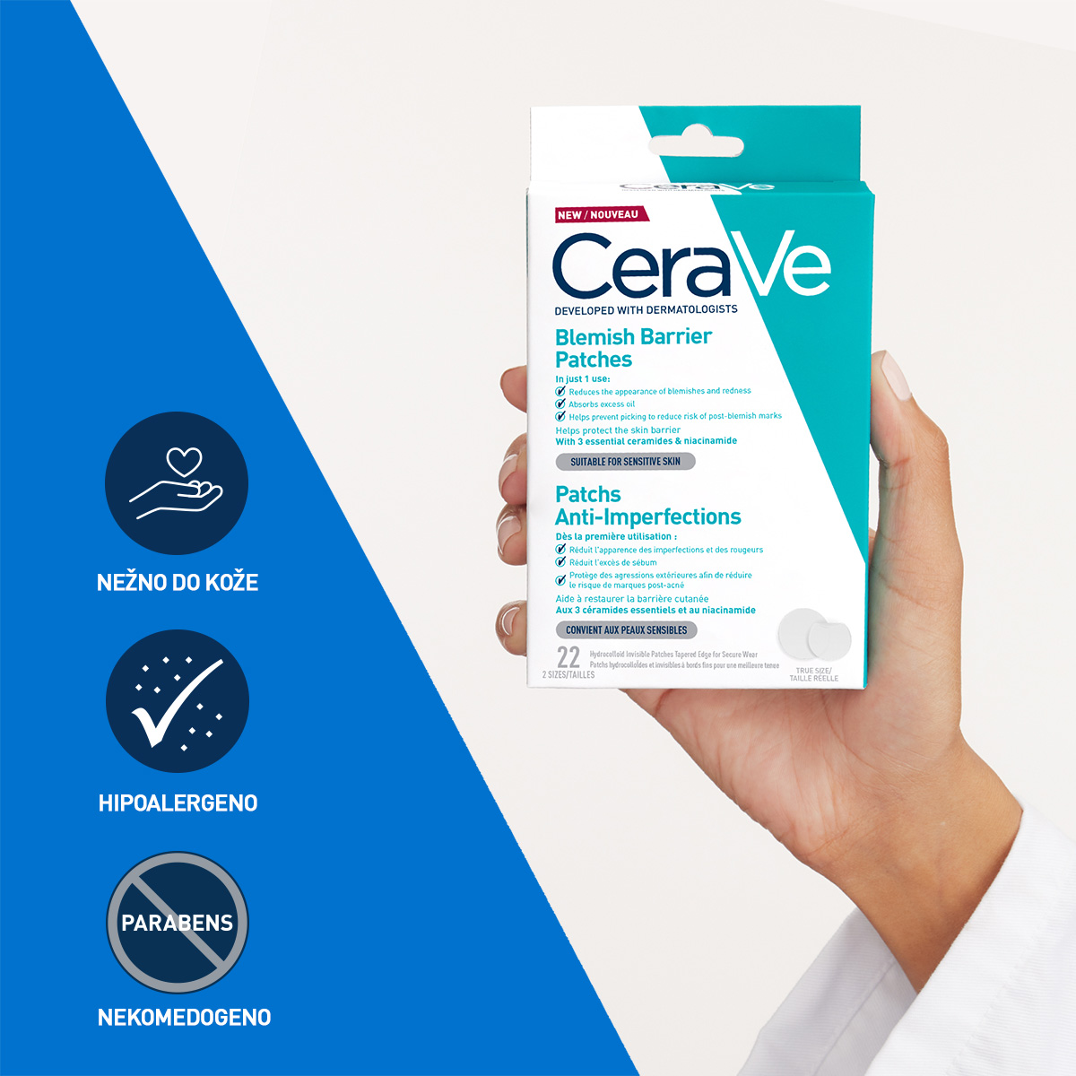 CeraVe obliži proti nepravilnostim, 22 obližev