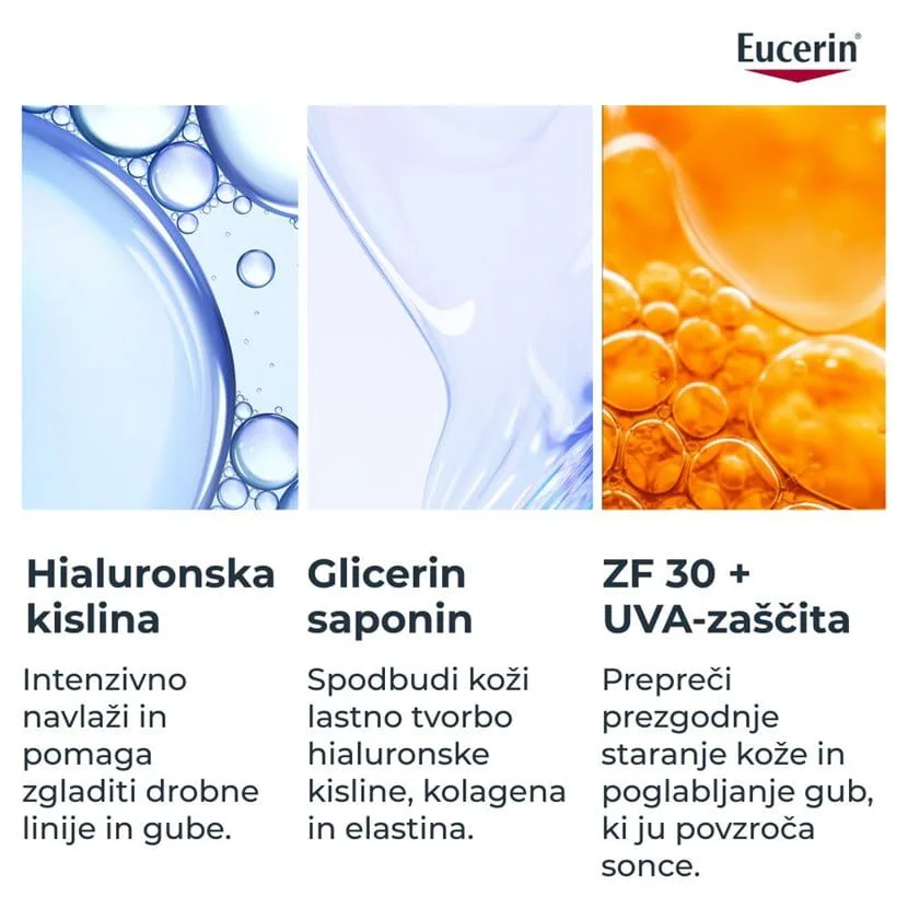 Eucerin Hyaluron-Filler dnevna krema ZF30 za vse tipe kože s trojnim učinkom – refill, 50 ml